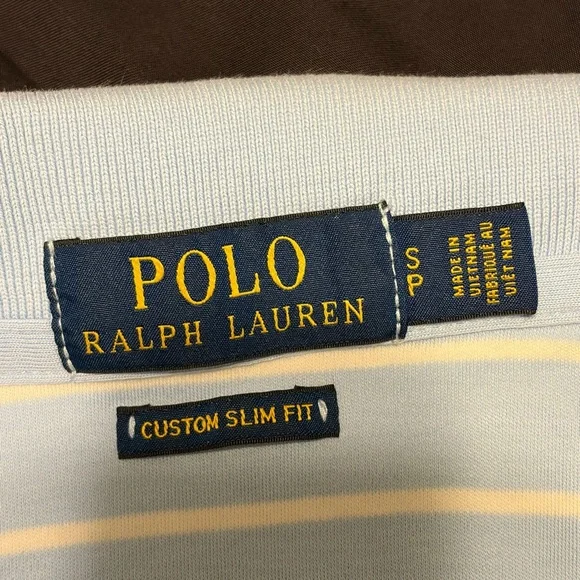 Ralph Lauren Men's Light Blue Striped Polo Shirt - Picture 2 of 3
